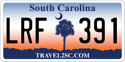 SC license plate LRF391