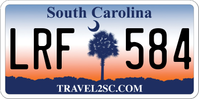 SC license plate LRF584
