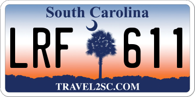 SC license plate LRF611
