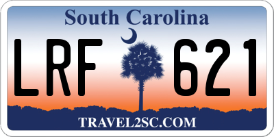 SC license plate LRF621