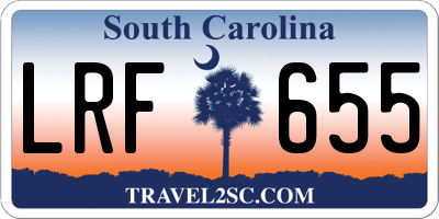 SC license plate LRF655
