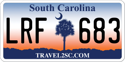 SC license plate LRF683