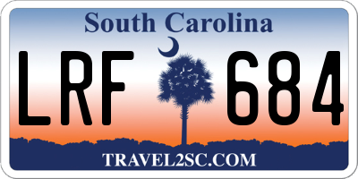SC license plate LRF684