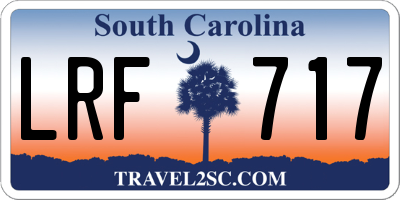 SC license plate LRF717