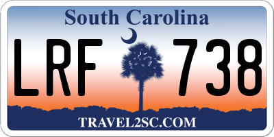 SC license plate LRF738