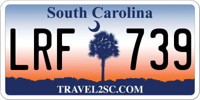 SC license plate LRF739