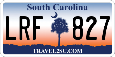 SC license plate LRF827