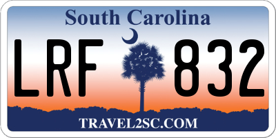 SC license plate LRF832