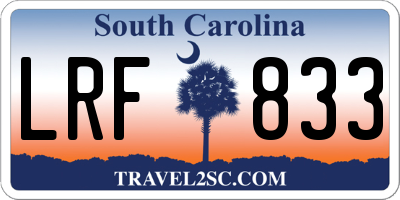 SC license plate LRF833