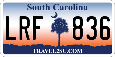 SC license plate LRF836