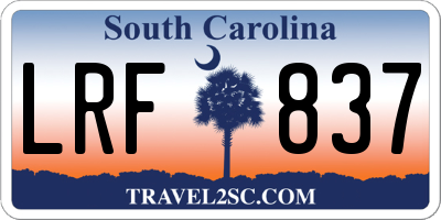 SC license plate LRF837