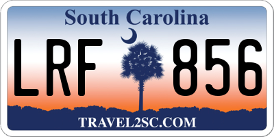 SC license plate LRF856