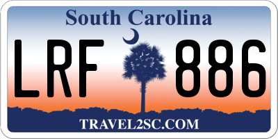SC license plate LRF886