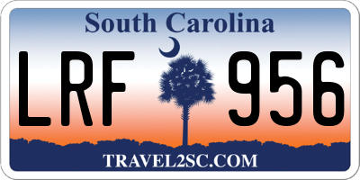 SC license plate LRF956