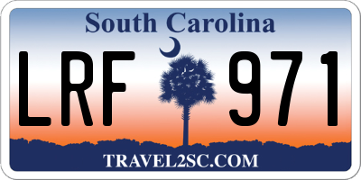 SC license plate LRF971