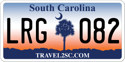 SC license plate LRG082