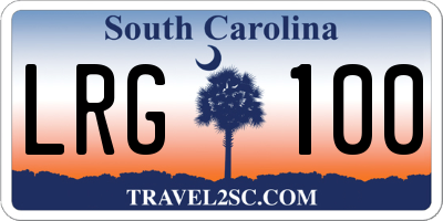 SC license plate LRG100