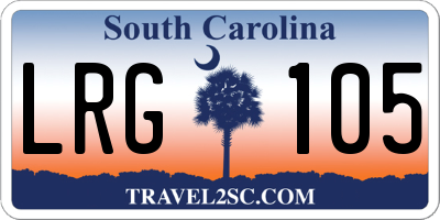 SC license plate LRG105