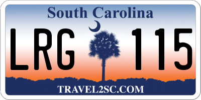 SC license plate LRG115