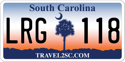 SC license plate LRG118