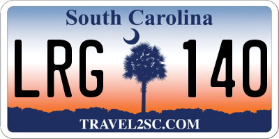 SC license plate LRG140