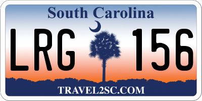 SC license plate LRG156