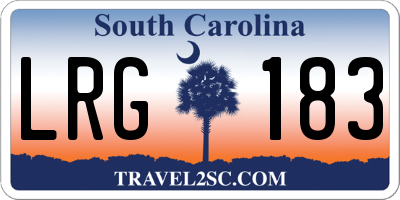 SC license plate LRG183