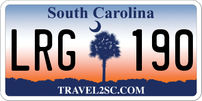SC license plate LRG190