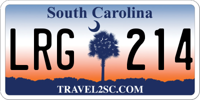 SC license plate LRG214