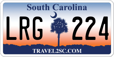 SC license plate LRG224