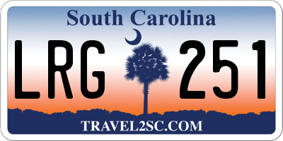 SC license plate LRG251