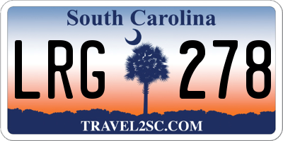 SC license plate LRG278
