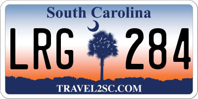 SC license plate LRG284