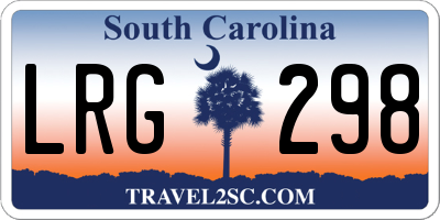 SC license plate LRG298