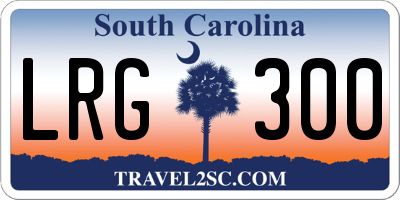 SC license plate LRG300