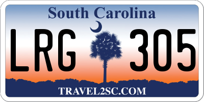 SC license plate LRG305
