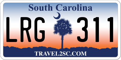 SC license plate LRG311