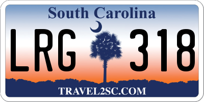 SC license plate LRG318