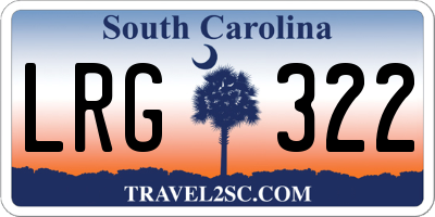 SC license plate LRG322