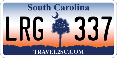 SC license plate LRG337