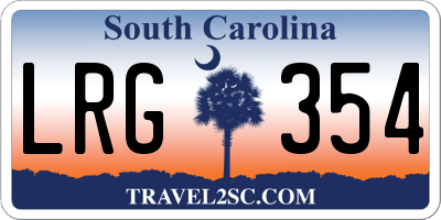 SC license plate LRG354