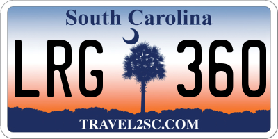 SC license plate LRG360
