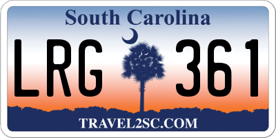 SC license plate LRG361