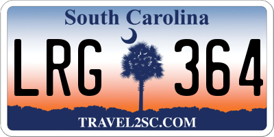 SC license plate LRG364