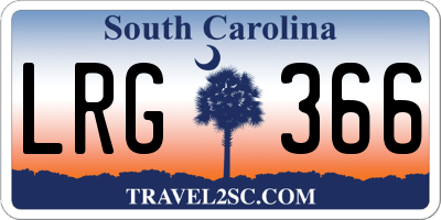 SC license plate LRG366