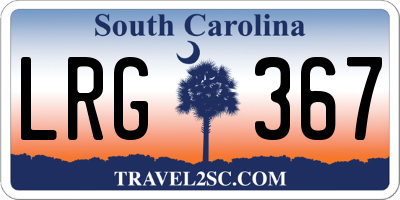 SC license plate LRG367