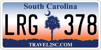 SC license plate LRG378