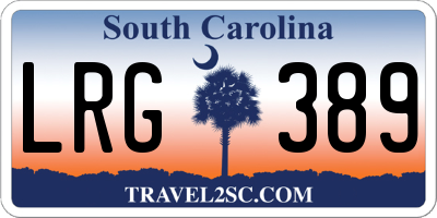 SC license plate LRG389