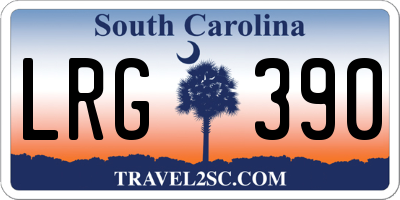 SC license plate LRG390