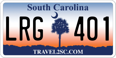 SC license plate LRG401